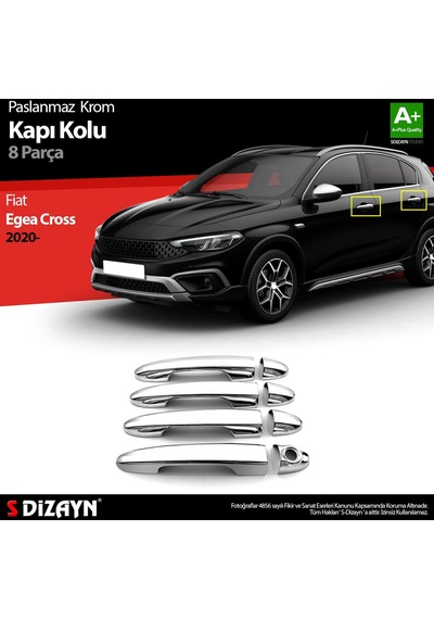 Fiat Egea Cross Krom Kapı Kolu 8 Prç. 2020 Üzeri