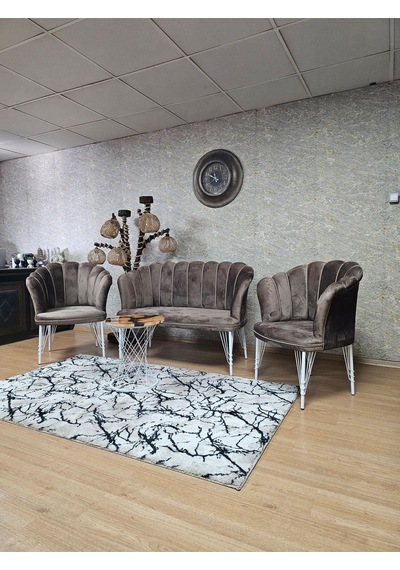 Zafir Beyaz Boyalı Tel Ayak Papatya Çay Seti Koltuk Takımı , Balkon, Salon, Ofis, Cafe Koltuk Takımı Kahverengi Zafir Beyaz Boyalı Tel Ayak Papatya Çay Seti Koltuk Takımı , Balkon, Salon, Ofis, Cafe Koltuk Takımı Kahverengi