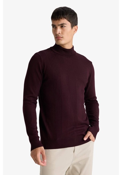 Defacto Standart Fit Balıkçı Yaka Triko Kazak F4459ax25aubr210 Bordo Defacto Standart Fit Balıkçı Yaka Triko Kazak F4459ax25aubr210 Bordo