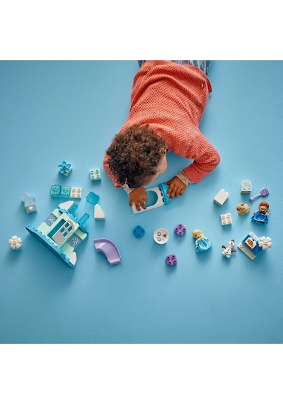 LEGO® DUPLO® │ Disney Anna ve Elsa’nın Karlar Ülkesi Şato Partisi 10455 - 2 Yaş ve Üzeri Çocuklar için Yaratıcı Oyuncak Yapım Seti (54P)