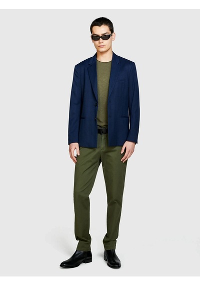 Sisley Pamuk Karışımlı Dar Kesim Chino Pantolon Erkek Yeşil Pantolon - 325p4aıhsf021 Haki