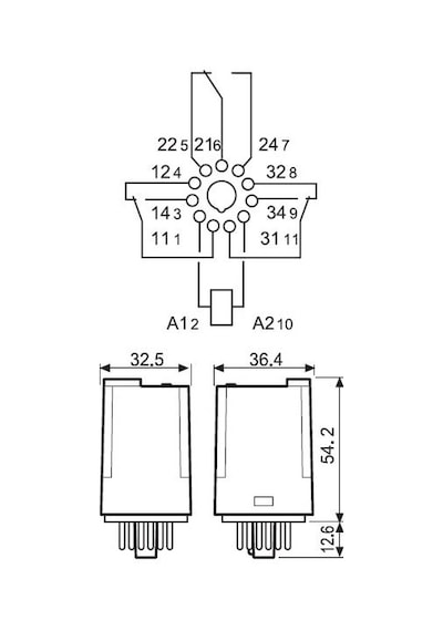 Endüstriyel Röle 3 Kontak 220 V Ac Bobinli Finder 60.13