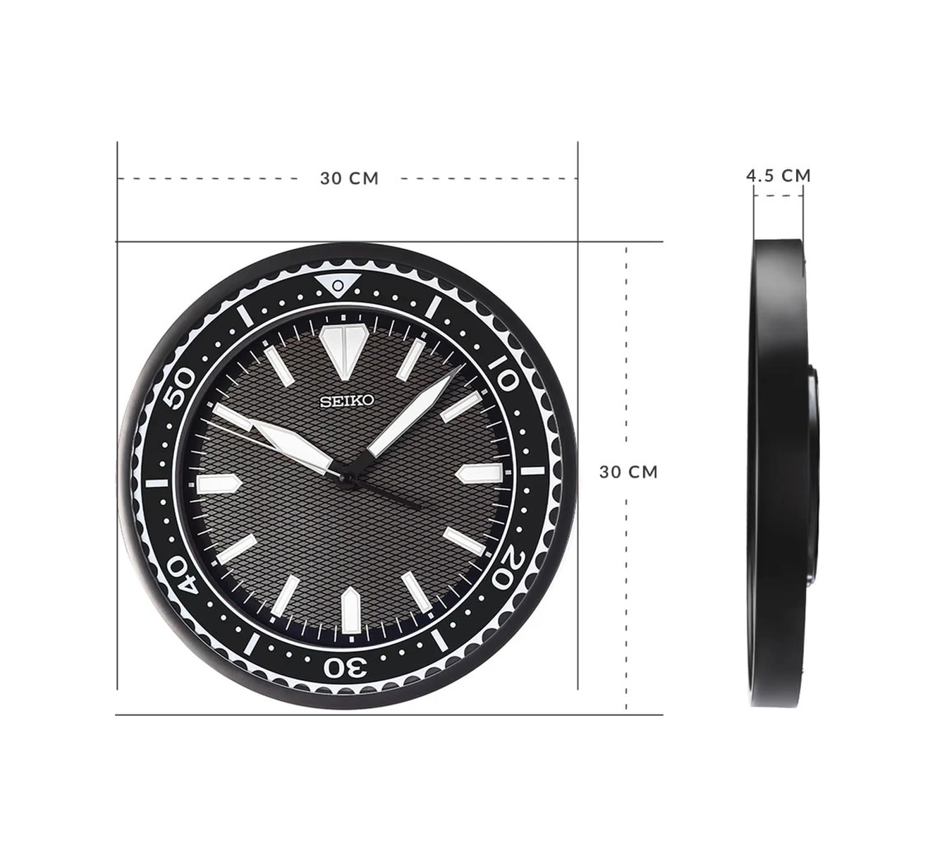 Seiko Clock Qxa791k Duvar Saati Siyah