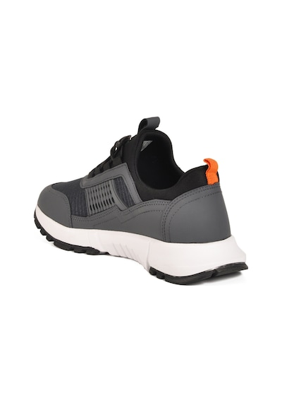 Füme Hafif Esnek Kilit Bağcıklı Unisex Spor Ayakkabı Nans 6006 G Füme