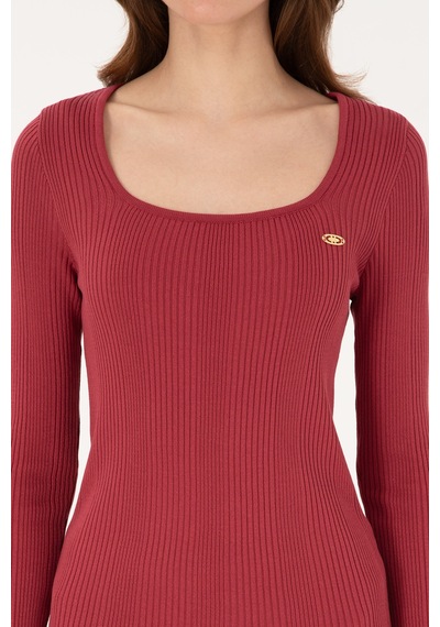 U.S. Polo Assn. U.s. Polo Assn. Kadın Kazak /triko 50314618-vr104 Koyu Frambuaz/dark Raspberry