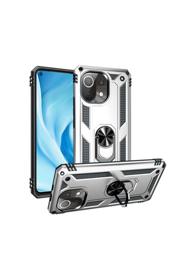 Xiaomi Mi 11 Lite Kılıf Zore Vega Kapak Gri
