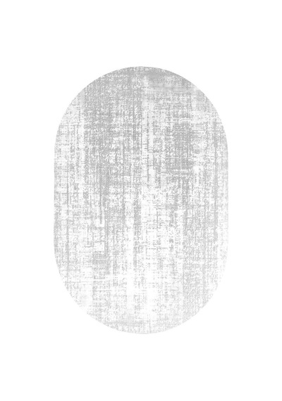 Etnik Craft Madre Modern Desenli Oval Halı Md01 Gri