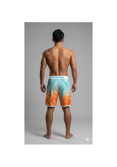 Pose I Down Sun Tie Dye Boardshort Erkek Fizik Ve Deniz Şortu Turkuaz
