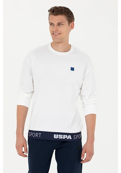 U.S. Polo Assn. Erkek Sweatshirt 50263251-vr013 Beyaz