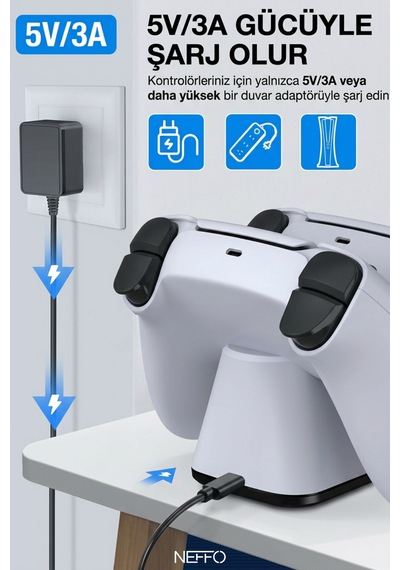 Ps5 Joystick Şarj Standı Dualsense Göstergeli Şarj Istasyonu