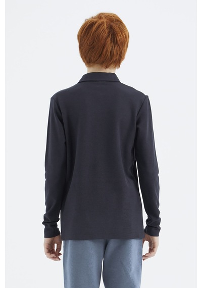 Tommylife Tommy Life Lacivert Polo Yaka Basic Erkek Çocuk T-shirt - 11171 Lacivert