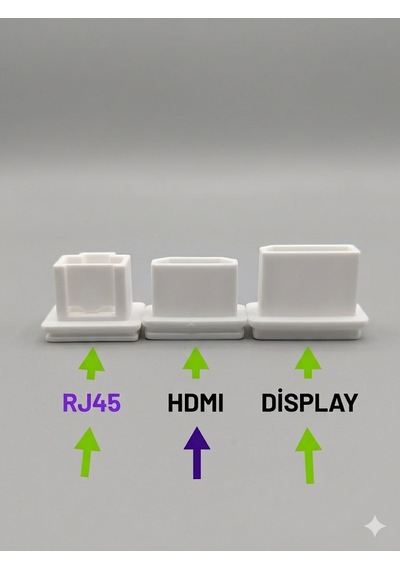 Pc Ve Monitör Toz Koruma Tıpası Seti Display, Hdmı, Rj45 - 3 Adet Beyaz