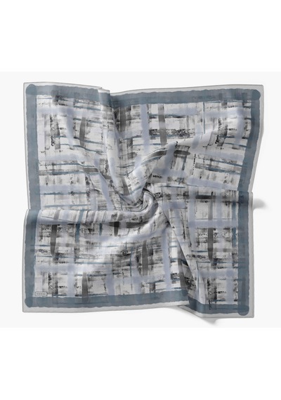 Silk Home Twill İpek Flow Lines Eşarp Koyu İndigo 90x90 Çok Renkli