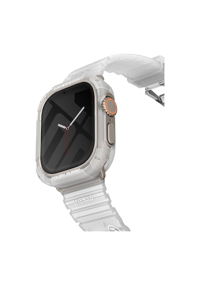 Watch Ultra Uyumlu 49mm Skinarma Kurono Buzlu Tasarım Sert Pc Kasa Koruyucu Beyaz