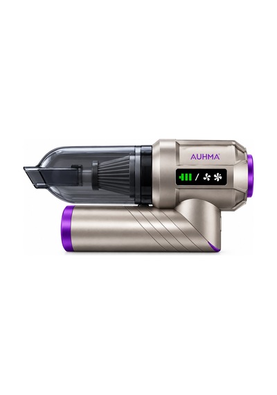 Auhma Ahv-06 22.000pa 6000mah Kablosuz Araç Süpürgesi Brushless Motor Katlanabilir Üfleme Çekme 3 Kademeli Gri-mor