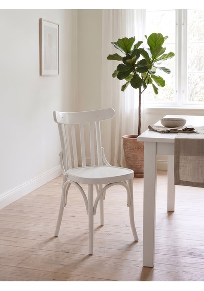 Clara Retro Thonet Kolçaklı Ahşap Sandalye Beyaz