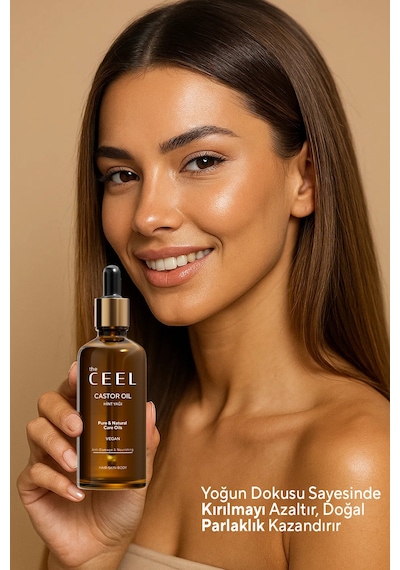 The Ceel 2'li Saf Hint Yağı Castor Oil Soğuk Sıkım 50 ml