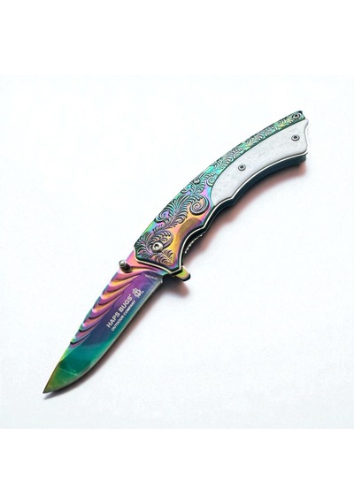 Sedef Kabze Rainbow Kamp Çakı Çok Renkli