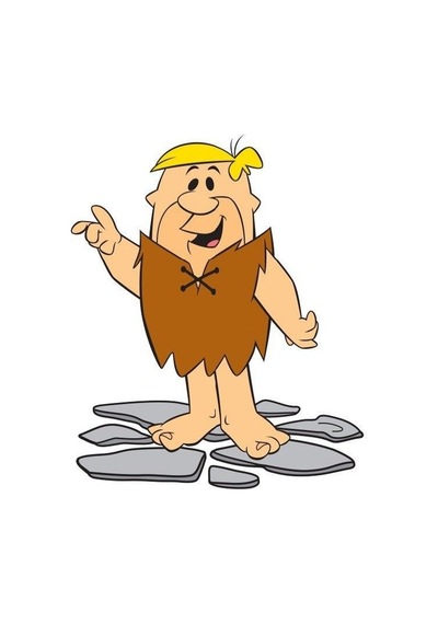 Barney Rubble Barnie Moloztaş Taş Devri Ütü İle Yapıştırılan Dtf Transfer Baskı