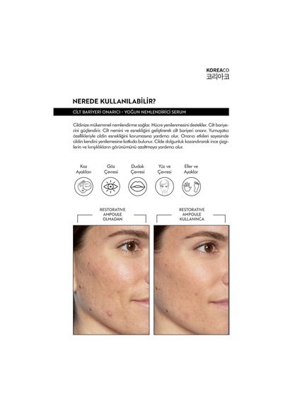 Koreaco Centella & Cica & Ceramide - Onarıcı, Aydınlatıcı ,24 Saat Nemlendirme Ampoule