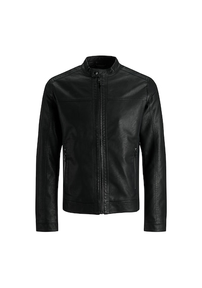 Jack & Jones Jjewarner Jacket Noos Siyah Erkek Deri Ceket 12182461