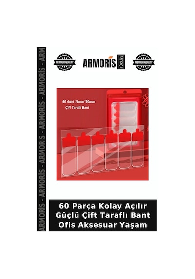 60 Parça Kolay Açılır Güçlü Çift Taraflı Bant Ofis Aksesuar Yaşam Diğer