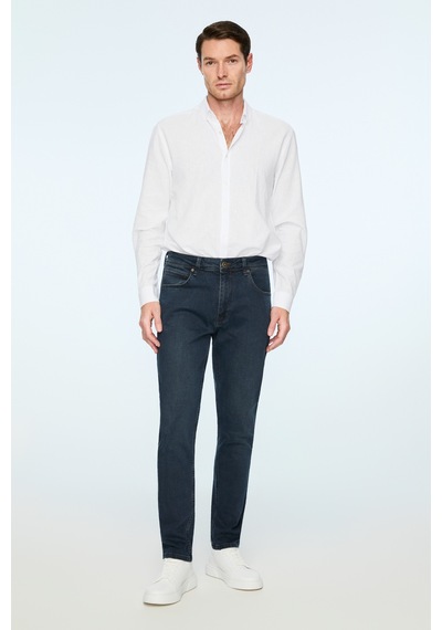Morven Erkek Lacivert Denim 5 Cep Slim Fit Jean Kot Pantolon 26ms003034200 Lacivert