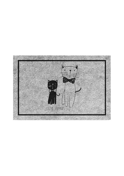 Tasarımlı Dekoratif Kapı Önü Paspas, Dış Mekan/ev İçi/banyo/mutfak/yatak Odası/giriş Paspasları Cute Cats, Çok Renkli