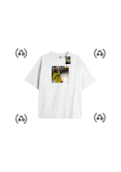 Startmore Y2k Funny Baskılı Beyaz T-shirt