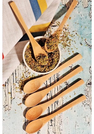 Deconox 12 Adet Bambu Baharat Kaşığı Ve Mama Kaşığı, Bambu Reçel Bal Kaşığı 12 Adet Genel