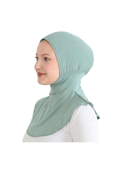 Modish Group Kadın Boyunluklu Hijab Tesettür Pratik Spor Bone - Sarı Açık Yeşil