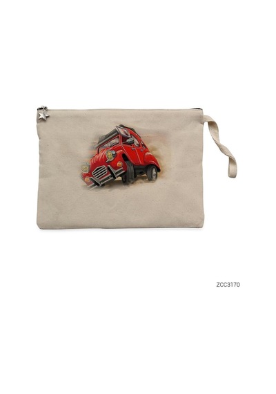 Zepplin Giyim Citroen Chile Clutch Astarlı Cüzdan / El Çantası Krem