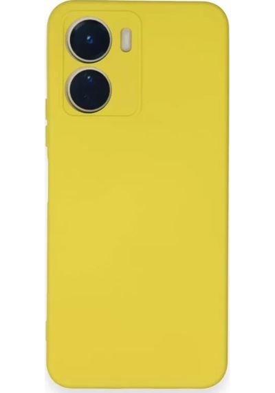 Newface Vivo Y16 Kılıf Nano İçi Kadife Silikon - Sarı
