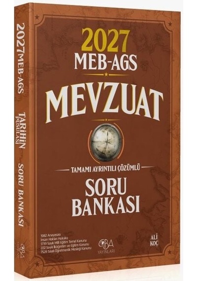 Cba Yayınları 2027 Meb Ags Mevzuat Soru Bankası