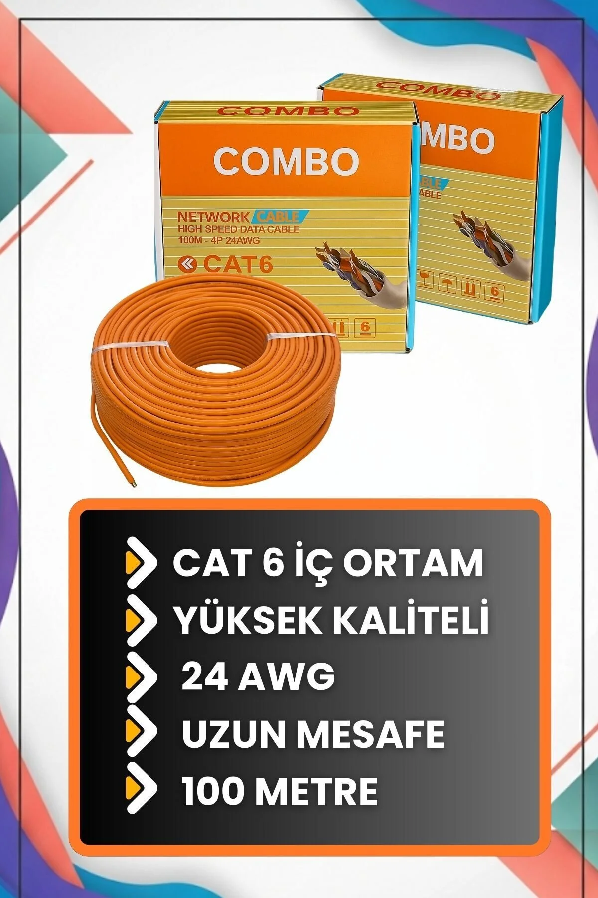 Combo 100 Metre Cat6 Kablosu