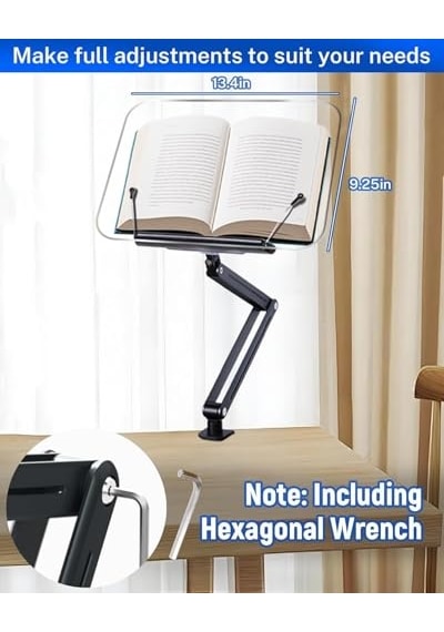 Ayarlanabilir Masa Kenarı Kitap Ve Tablet Standı 360 Dönebilen, 87.5cm Yükseklik Ayarlı, Kelepçeli Metal Kol Çok Renkli Ayarlanabilir Masa Kenarı Kitap Ve Tablet Standı 360 Dönebilen, 87.5cm Yükseklik Ayarlı, Kelepçeli Metal Kol Çok Renkli