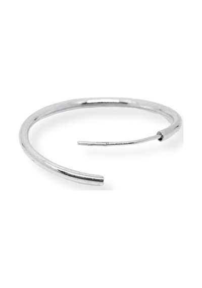 Oya Silver Gümüş Halka Küpe 3mm Kalınlık-3.5x3.5cm