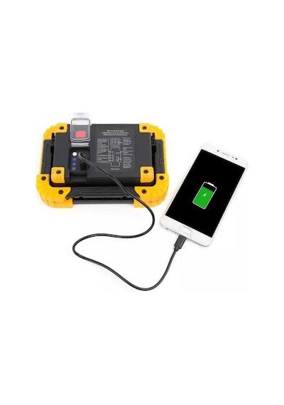 750 Lümen Powerbank Şarjlı Işıldak Çok Renkli