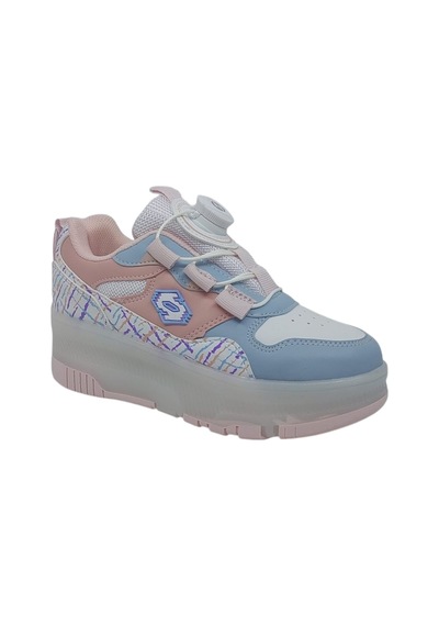 Zerhan Alessio 9625 Kız Çocuk Pudra Işıklı Patenli Tekerlekli Sneaker Spor
