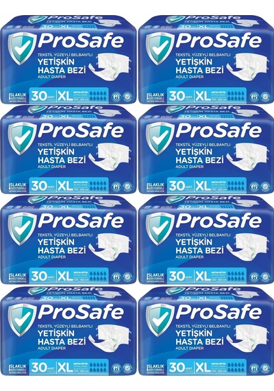 Prosafe Hasta Bezi Yetişkin Bel Bantlı Tekstilyüzey Xlboy 240adet XL