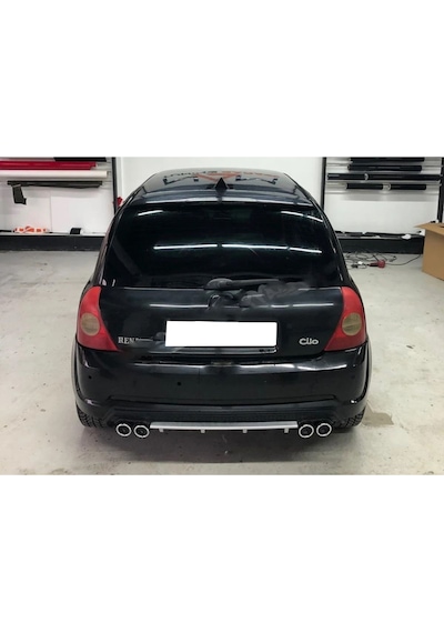 Renault Clio Mk2 Hb Gri Difüzör Çiftli Kare Egzoz Görünümlü D Tip Difizör 1998-2005