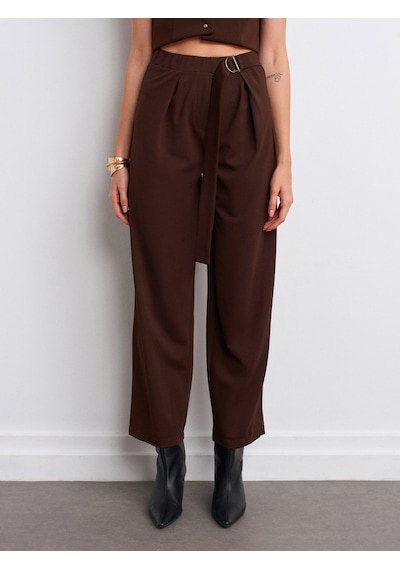 Dilvin 72189 Kemerli Pantolon-kahve Kahve