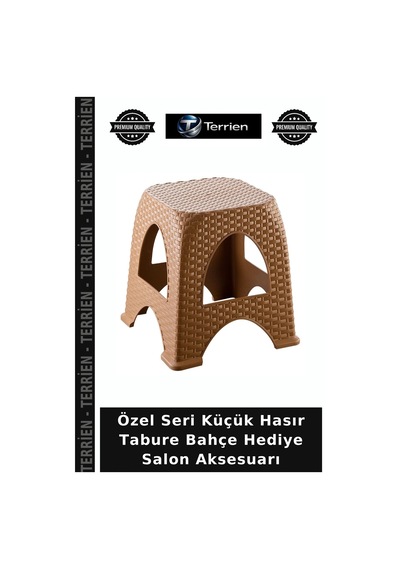 Özel Seri Küçük Hasır Tabure Bahçe Hediye Salon Aksesuarı Çok Renkli