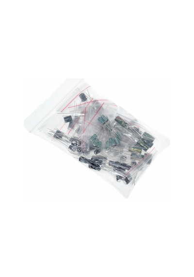 120 Adet Dip Elektrolitik Kapasitör Seti 12 Tip X10 Silindirik Alüminyum Tamir Prototip Devre