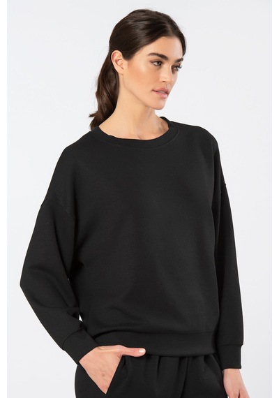 Türen Kadin Bisiklet Yaka Sweatshirt 3613/siyah Siyah