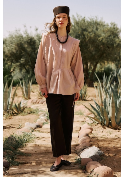 Manuka Nervürlü Dökümlü Tunik Pembe Ss26tnk00006-1622 V-7