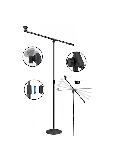 Lastvoice Bms-02 Hareketli Kol Döküm Tabanlı Boy Mikrofon Standı Sehpası
