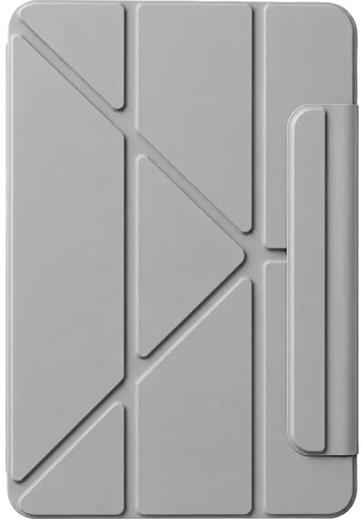 Mey İthalat Apple Uyumlu iPad 2025 10.9 10.nesil A16 Edz Manyetik Standlı Tablet Kılıfı - Gri Arka Kapak