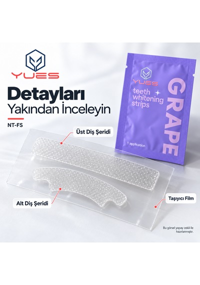 Yues Nt-fs Üzüm Aromalı Diş Beyazlatma Şeridi 7 Çift 14 Adet