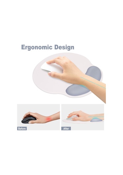 Damla, Bilek Destekli, Konforlu Mousepad, Baskılı Karikatür Desenli Mousepad Laptop